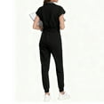 thumbnail image 4 of Stichou Womens Scrubs Set,Soft Stretch Jumpsuit & Jogger with Multi Pocket for Nurse Workwear Black XS, 4 of 4
