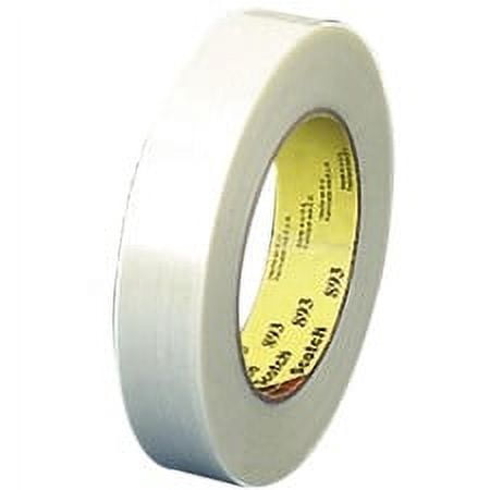 Scotch General-Purpose Filament Tape - 60 yd Length x 0.75" Width - 6 mil Thickness - 3" Core - Synthetic Rubber - Glass Yarn Backing - 1 / Roll - Clear | Bundle of 5