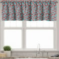 thumbnail image 3 of Ambesonne Kiss Valance & Curtain, Retro Woman Red Lipstick, 55"x45", Teal Red White, 3 of 6