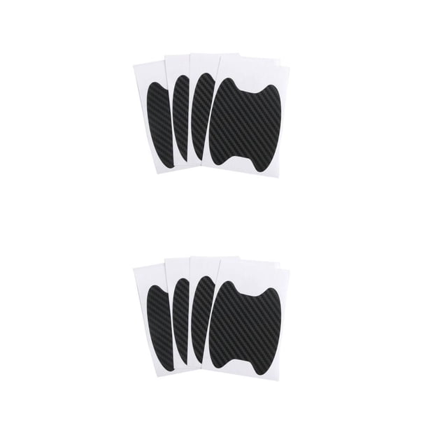 Riwesomey 4 Uds película de manija de puerta de coche Protector de manija de coche profesional duradero adhesivos antiarañazos ajustables de Negro 2piezas