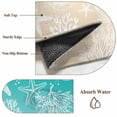thumbnail image 6 of 5x8 Area Rugs for Living Room, Teal Beige Ombre Coastal Non Slip Area Rugs for Kitchen Bedroom Entryway, Nautical Beach Starfish Coral Summer Washable Carpet Runner Rug Floor Mats for Bedroom, 6 of 8