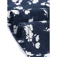 thumbnail image 5 of Women's Plus Size Tops for Women V Neck Floral Print Ruffle Short Sleeve Tiered Babydoll Blouses Navy Blue 2X, 5 of 5