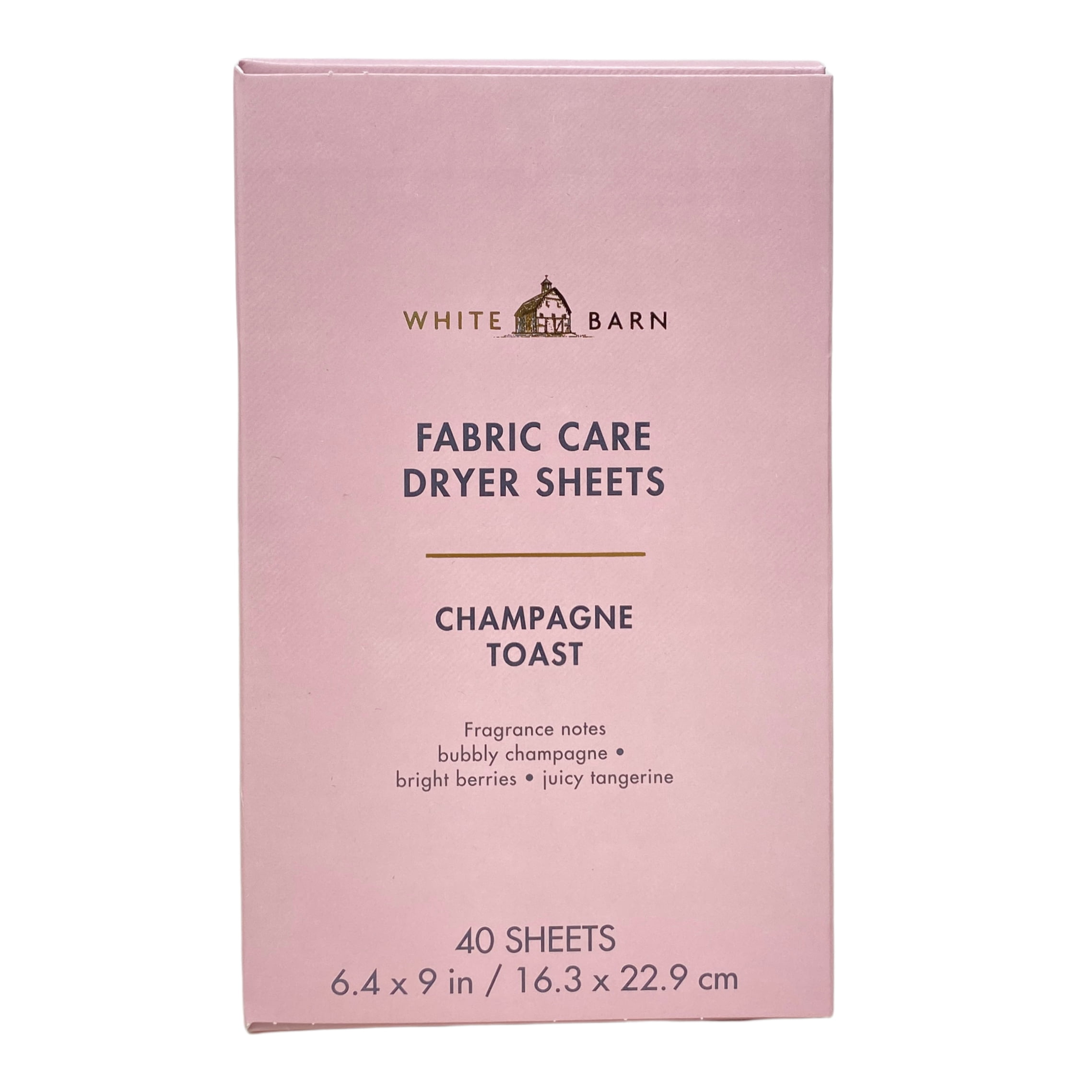 Bath & Body Works Champagne Toast Fabric Care Dryer Sheets - 2 Boxes (80 Sheets Total) - with a Peach Gardenia Mini Soap