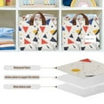 thumbnail image 4 of Yayeee Foldable Storage Basket for Shelves with Handles Waterproof Cloth Bins, White Geometric, 4 of 7