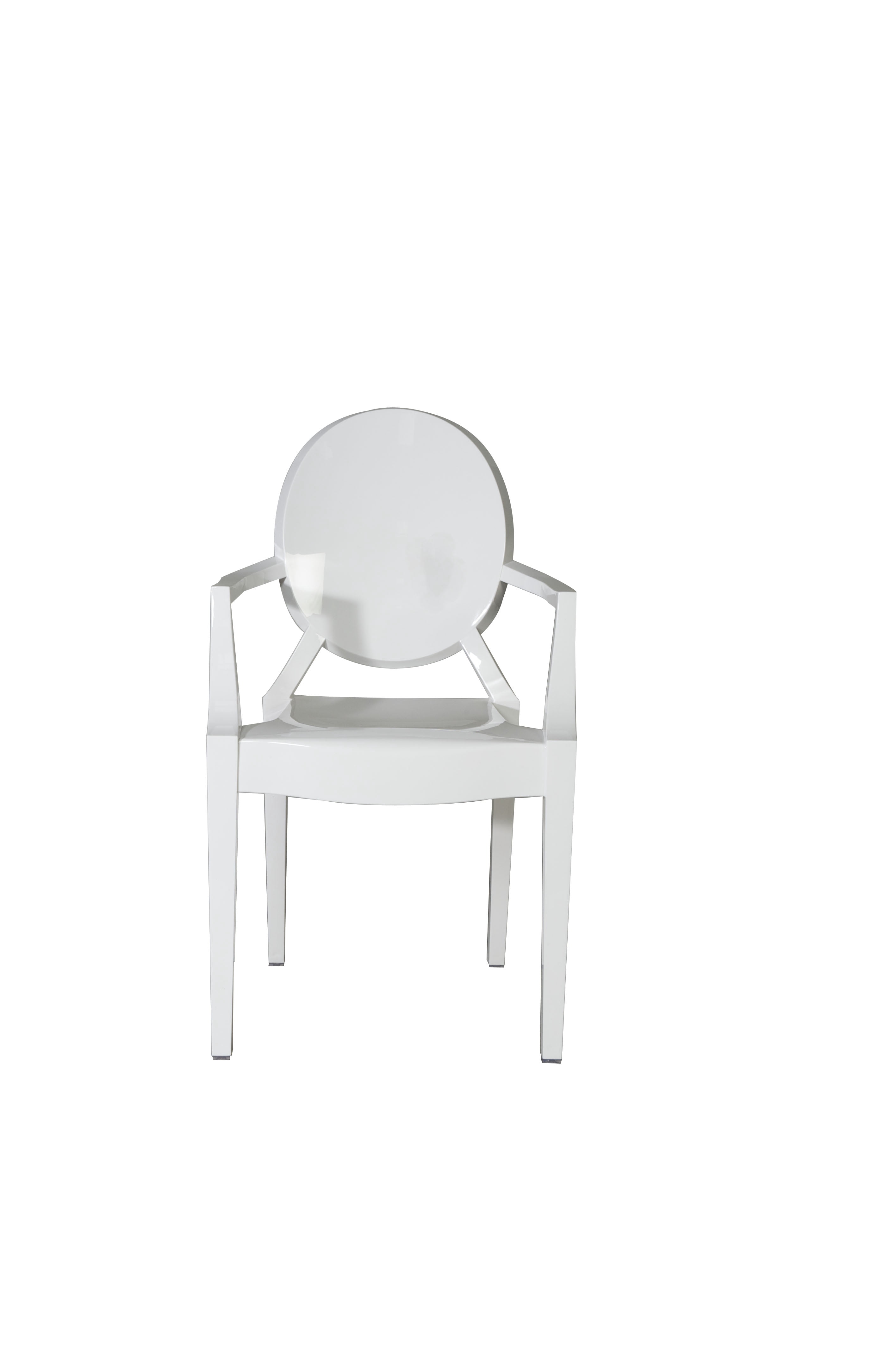 Chair - Phantom Resin w/Arms - White (4/Box)