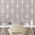 thumbnail image 2 of Ambesonne Art Deco Peel & Stick Wallpaper for Home, Warm Taupe Semi Circles, 13"x36", Warm Taupe and White, 2 of 5