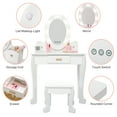 thumbnail image 6 of COZONY 3 Piece Modern Vanity Table Set with LED Lights and Makeup Toy Set, White, 6 of 9