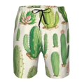 thumbnail image 3 of Logiee Cactus And Succulent Print Mens Swim Trunks Quick Dry Board Shorts,Breathable Hawaii Beach Shorts Swimwear Bathing Suits-Small, 3 of 6