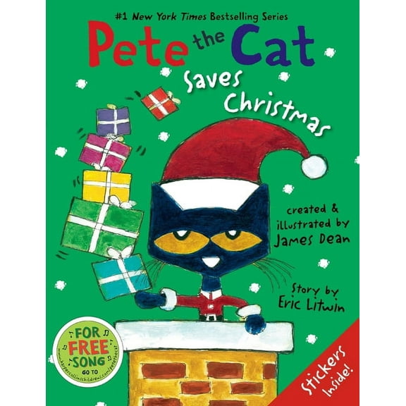 Pete the Cat Pete the Cat Saves Christmas: Includes Sticker Sheet! a Christmas Holiday Book for Kids, (Hardcover)