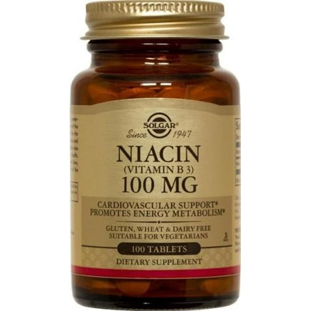 Niacin Vitamin B3 100 mg - 100 Tablets