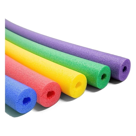 Swim Noodle 18 Pack Pool Noodles, Red, Blue, Green, , Yellow Foam, 4.5 feet, 55"L x 3.25"W x 3.25"H each