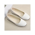 thumbnail image 4 of Ritualay Women's Flats Comfort Casual Shoes Slip On Walking Shoe Lightweight Multi Colors Ballet Flat Wedding Dance Square Toe Moccasins White 9, 4 of 4