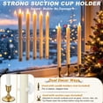 thumbnail image 4 of HIDAWN 6 Pcs Sensor Dawn to Dusk Flameless Taper Candles,Rechargeable Window Candles With Suction Cup Holders,LED Battery Operated Fake Candlesticks with Remote,3D Flickering Electric Candlesticks, 4 of 9
