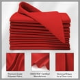 thumbnail image 3 of Lann's Linens Set of 12 Reusable Cloth Dinner Napkins, 20-inch Polyester Fabric Napkins for Holidays, Weddings and Events, Machine Washable, Red, 3 of 8