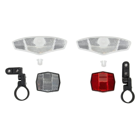 Sunlite Deluxe Bicycle 4-Pack Reflector Kit Front & Rear 2 Wheels