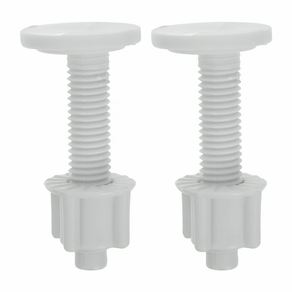 ZHZFKQ 2026 New 8Pcs Toilet Seat Screws Replacement Toilet Seat Bolts Plastic Bolts Universal for Toilet,Bathroom,Home,Restroom White Plastic Toilet Seat Hinge Bolt Screw