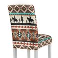 thumbnail image 2 of Xoenoiee Aztec Horse Cactus American Tribal Print Dining Chair Covers Removable Washable Stretch Slipcovers with Elastic Band for Restaurant Kitchen Hotel Decor Supplies, 1 Set, 2 of 7