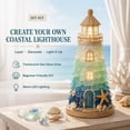 thumbnail image 2 of Beginner-Friendly DIY Lighted Sea Glass-Style Lighthouse Kit Collection, Complete Kit with Sea Glass-Style Pieces, Gift for Craft Lovers, Handmade Home Decor&nbsp;(A), 2 of 7
