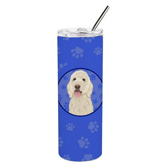 Carolines Treasures WDK1057TBL20 Doodle Cream Design5  Stainless Steel 20 oz Skinny Tumbler Blue 20 oz multicolor
