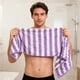 thumbnail image 4 of CaiYueKe Striped Coral Fleece Towel Fast Drying Hair Body Face Towel Soft Absorbent Lightweight Microfiber Quick Dry Bath Towel for Gym Travel Home, 4 of 7