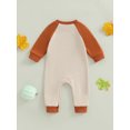 thumbnail image 4 of Jxzom Newborn Baby Boy Halloween Outfit Letter Ghost Spider Embroidery Contrast Color Jumpsuit 0-18 Months Long Sleeve Romper Bodysuit, 4 of 10