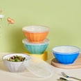 thumbnail image 3 of LCXmlly Change Wallet Stackable Meal Prep Salad Bowl Square Plastic Bowl with Lid Spacesaving Kitchen Supply, 3 of 6