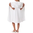 thumbnail image 3 of INSPIRE CHIC Women's Bath Robe Terry Towels Body Wearable Button Down Short Sleeve Cover Up Beach Shower Bathrobe XL White, 3 of 6