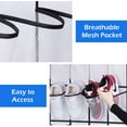 thumbnail image 4 of MISSLO Big Pockets Over the Door Shoe Rack Closet Hanging Shoe Organizer with 4 Hooks 28 Pairs Mesh Shoe Holder Hanger, White, 4 of 9