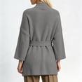 thumbnail image 3 of Gytharion Women's Belted Longline Knit Cardigans Tie Waist Long Sleeve Cardigan Sweaters with Pockets Wrap Cardigans, 3 of 6