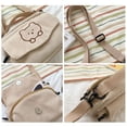 thumbnail image 4 of Women Corduroy Satchel Messenger Bag Student Tote Handbags Shoulder Bags PINK, 4 of 8
