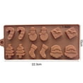 thumbnail image 5 of Christmas Silicone Mold for Baking Jelly Soap, Candy Cane, Christmas Elements Design Chocolate Candy Mold Baking Tray, 5 of 8