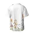 thumbnail image 5 of Salouo Watercolor Floral Pattern Cuban Collar Shirts for Men Button-Down Shirt Men's Short Sleeve Shirts Hawaiian Shirts Casual Shirts -Medium, 5 of 6
