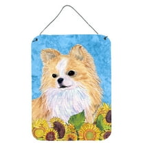 Caroline's Treasures SS4242DS1216 Chihuahua in Summer Flowers Wall or Door Hanging Prints, 12x16, multicolor