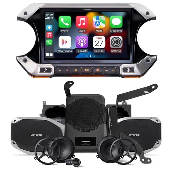 Alpine JL Wrangler i509-WRA-JL 9-inch Weather-Resistant Digital Media Receiver with CarPlay Android Auto, Complete Sound Upgrade Package Wrangler and 2020 – Up Gladiator