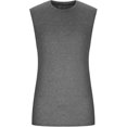 thumbnail image 3 of Men'S Summer Sleeveless Well-Fitting Loose Muscle Sports Round-Neck Vest Sleeveless Tank Tops Crewneck Solid Loose Fit Shirt Gray S, 3 of 5