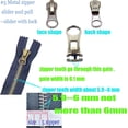 thumbnail image 2 of Zipper Repair Kit #5 Sliders With Pull 12 Pcs, Zipper Stops, Replacement Zipper Head Bottom Stop And Top Stop, Fix Zipper On For Repairing Coats,jacke, 2 of 5