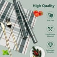thumbnail image 4 of VCVCOO Plaid Placemats Set of 6, Heat Resistant Vinyl Christmas Placemats, Washable Wipeable Plastic Table Mats Green, 12x18 inch, 4 of 12