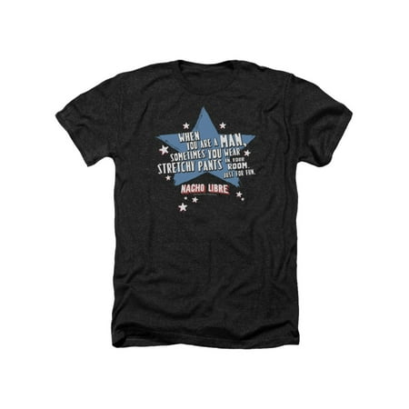 Nacho Libre Wrestling Comedy Film Stetchy Pants Adult Heather T-Shirt (Nacho Libre Best Scenes)