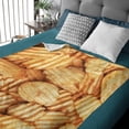 thumbnail image 3 of Verolix Nuggets Throw Blanket 50 x 40 Inch, Soft Flannel Fleece Lightweight Decorative Blanket for Couch Sofa Bed, 3 of 5