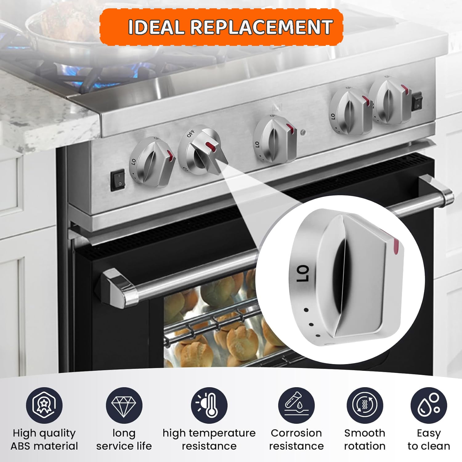 DG94-03500A/Z for Samsung Electric Stove Knob Replacement, DG94-03500V DG94-03500W Knobs Compatible with Samung Electric Range NE63T8111SS/AA NE63T8311SS/AA NE63T8751SS/AA