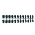 thumbnail image 3 of Vogacara 24 piezas de uñas postizas de ataúd resistentes a los arañazos de bailarina corta coloridas uñas acrílicas artificiales de color sólido DIY Juegos de manicura 3 verde negruzco Vogacara CE011412-03, 3 of 4