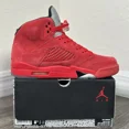 thumbnail image 4 of Ni - ke Size 8.5 - Air Jordan 5 Retro Red Suede 136027-602 (2017), 4 of 5
