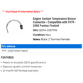 thumbnail image 2 of Engine Coolant Temperature Sensor Connector - Compatible with 1979 - 2002 Pontiac Firebird 1980 1981 1982 1983 1984 1985 1986 1987 1988 1989 1990 1991 1992 1993 1994 1995 1996 1997 1998 1999 2000, 2 of 2