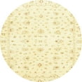 thumbnail image 1 of Ahgly Company Indoor Round Abstract Brown Gold Oriental Area Rugs, 4' Round, 1 of 6