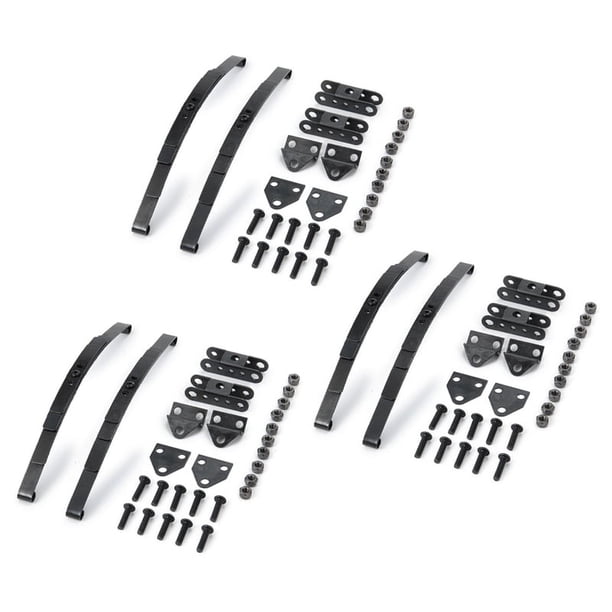 3X Juego de Barra de Suspensión de Muelles RíGidos para 1:10 RC Rock Crawler D90 Axial SCX10 F350, Negro