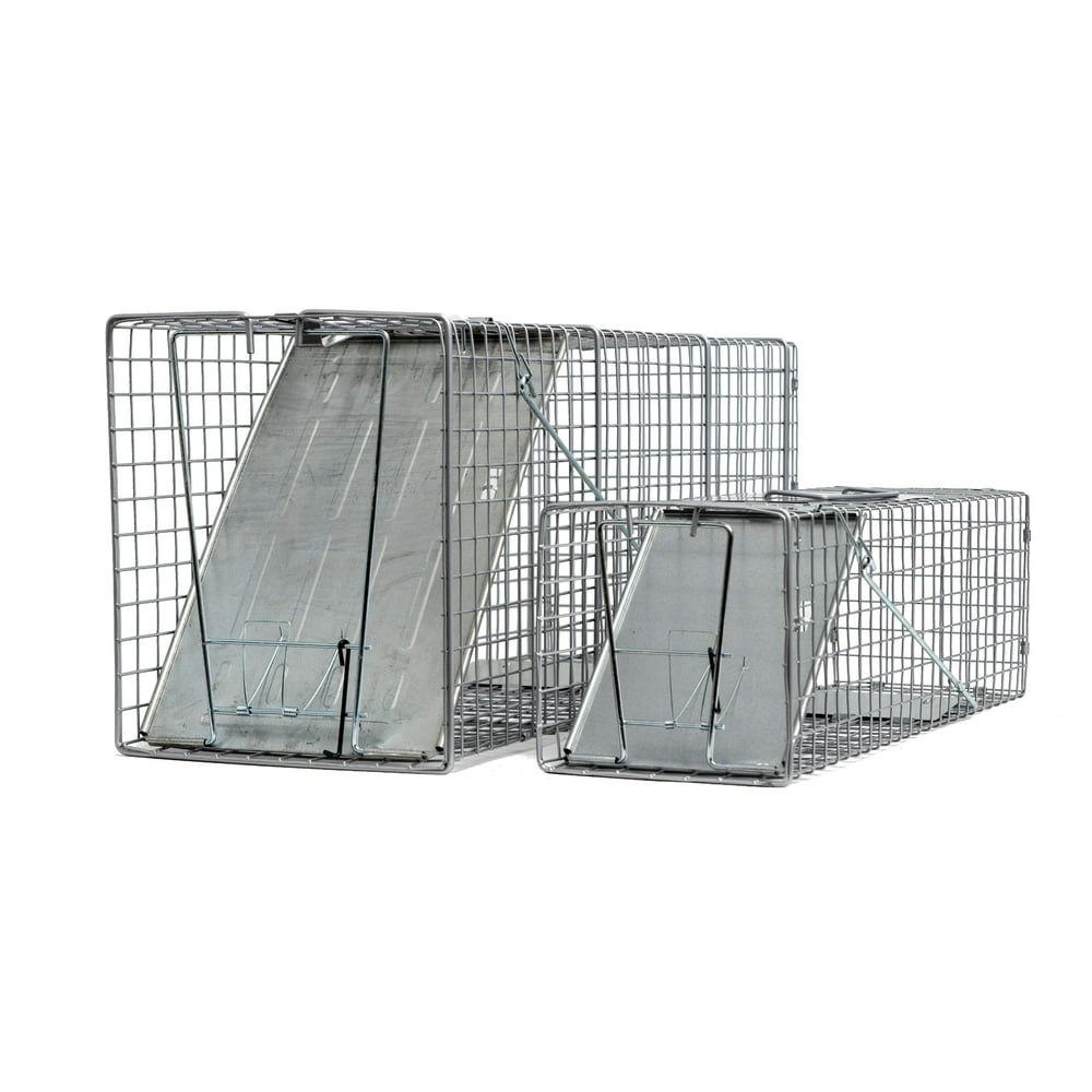 2pc Value Pack Catch Release Heavy Duty Cage Live Animal Traps for Cats
