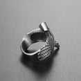thumbnail image 6 of Adjustable Flying Eagle Open Ring Vintage Viking Punk Zinc Alloy Animal Statement Ring for Women and Men Silver Tone Classic Jewelry, 6 of 7