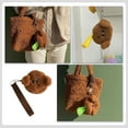 thumbnail image 4 of UPOUART Brown Plush Pet Poop Bag Carrier for Outdoor Walking with Breathable Wear Resistant Material, 4 of 8