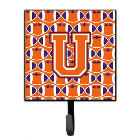 

Carolines Treasures CJ1072-USH4 Letter U Football Orange White and Regalia Leash or Key Holder 7Hx4.25W multicolor
