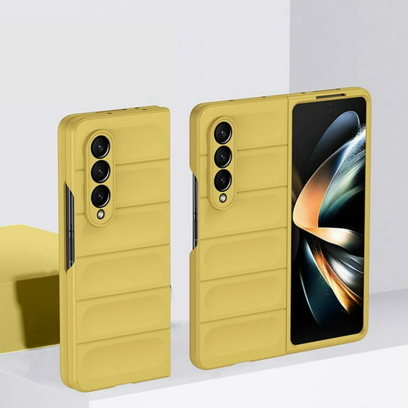 Slim Case for Samsung Galaxy Z Fold 6, Shockproof Anti-Scratch Drop Protection Lightweight Fold Colorful Classic PC Protective Phone Case Cover for Samsung Galaxy Z Fold 6, Yellow